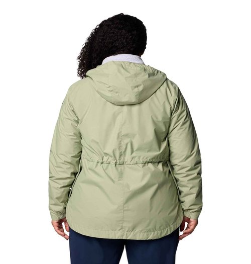 Columbia Womens Lillian Ridge II Waterproof Rain Jacket, Safari, XX-Large