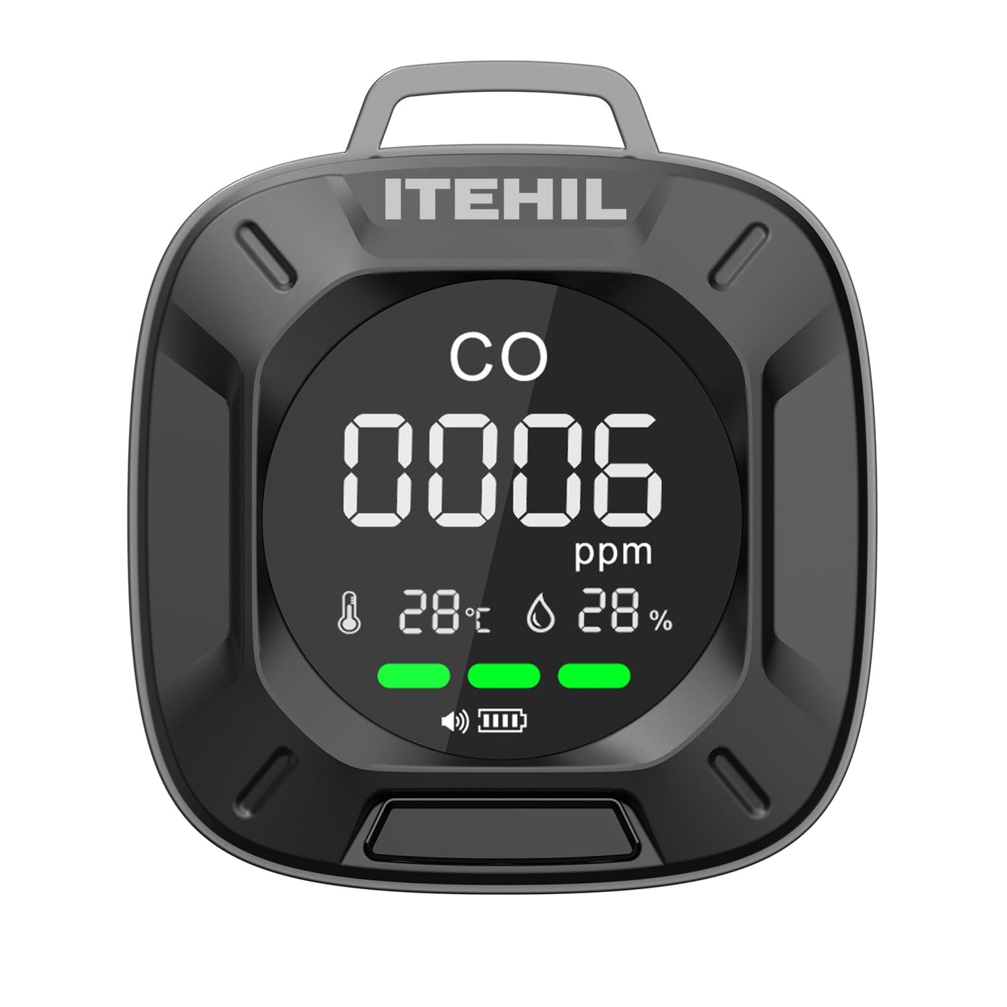 Portable Carbon Monoxide Detector, Mini 3-in-1 CO Detector for Travel & Camping, Camping Carbon Monoxide Detector for RV Car