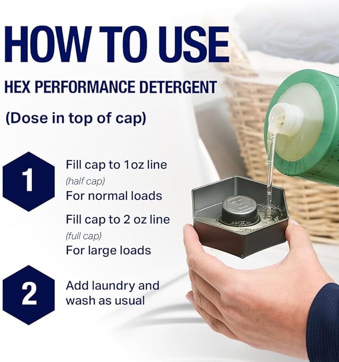 HEX Performance Laundry Detergent, Fresh & Clean, 100 Loads (Pack of 2) - Designed for Activewear, Eco-Friendly, Concentrated Formula