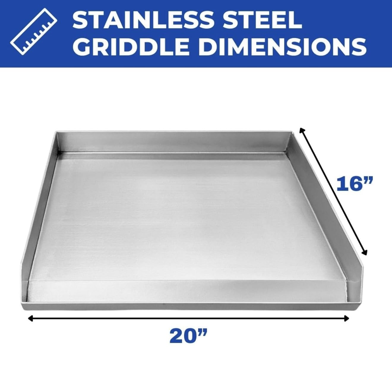 Burner Stove and Flat Top Griddle Cart | 20” Stainless Steel Griddle | 30,000 BTU Cast Iron Burner Stove | Outdoor Propane | Portable 4 Wheel | 3 Condiment Container Pans | Commercial & Home Use