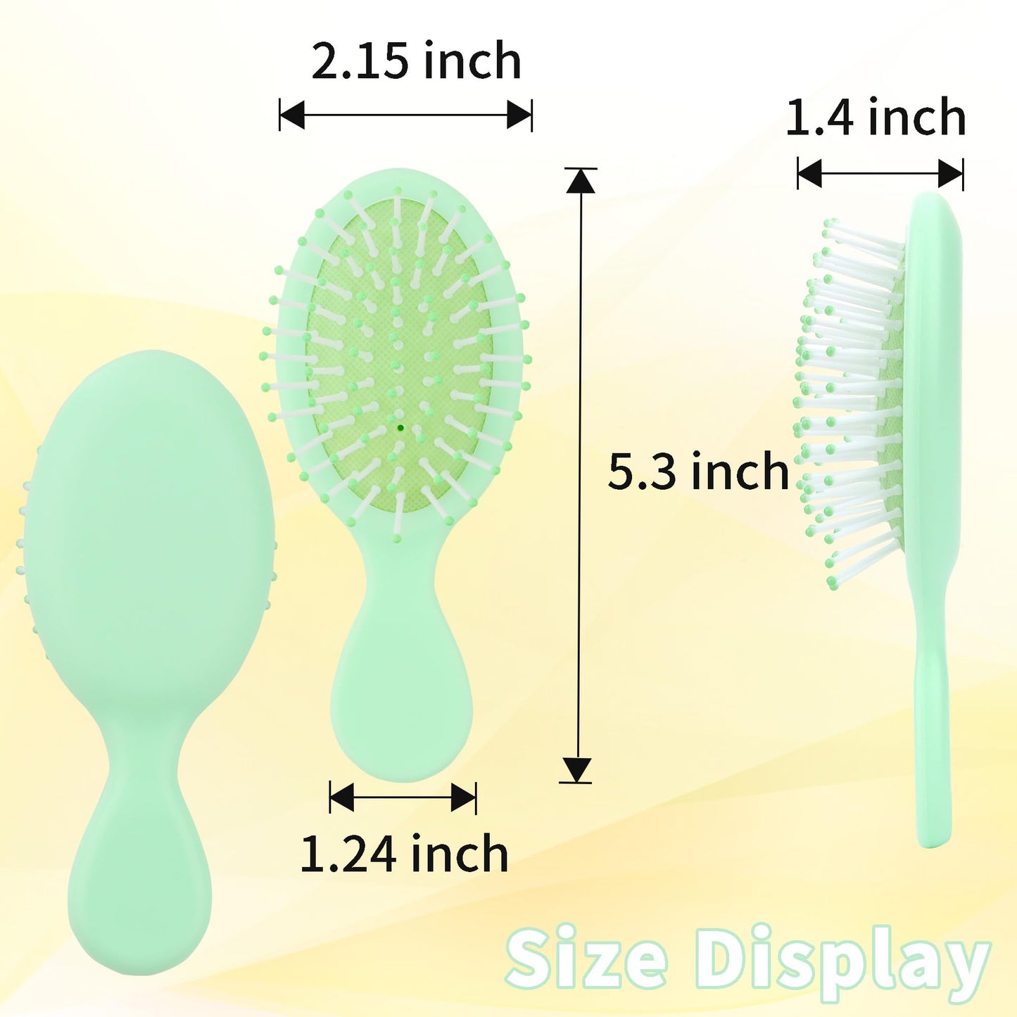 4 Pack Mini Wet Hair Brush Travel Detangler Hair Brush Pocket Travel Hair Brush Mini Soft Bristles Hair Brush Small Paddle Hair