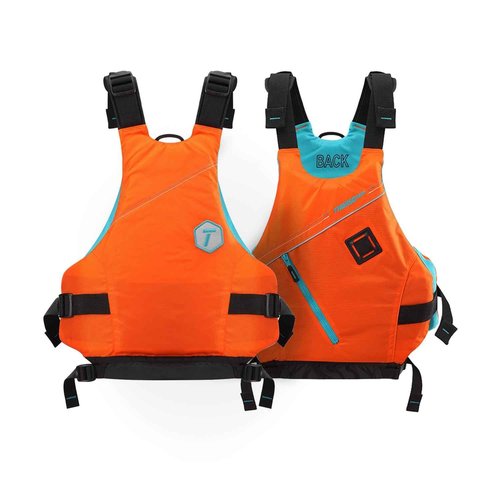 Thurso Surf Horizon Life Jacket – USCG Approved Adult Life Vest for Kayaking Boating Fishing PFD Personal Flotation Device for Men Orange (S/M)
