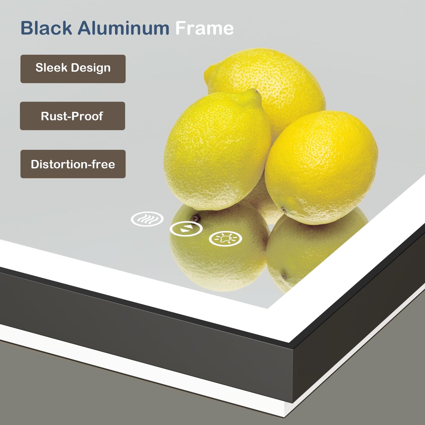 ISTRIPMF 24x32 Inch LED Bathroom Mirror with Black Frame, Backlit and Front Lighted Bathroom Mirrors for Wall, Anti-Fog, Dimmable, Memory, Shatterproof, LED Vanity Mirror for Bathroom