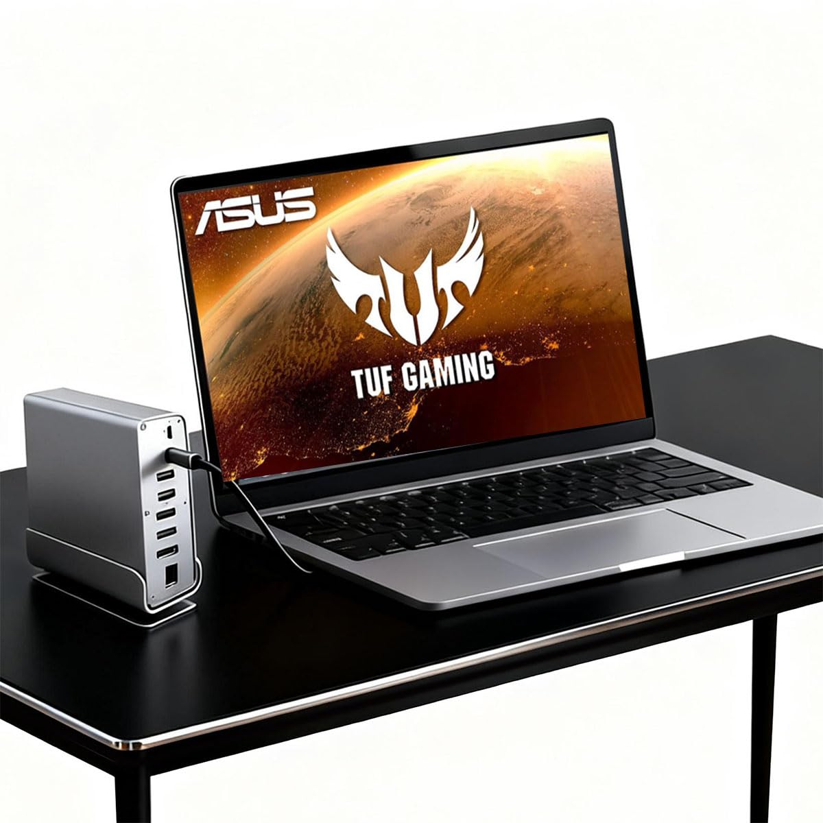 Docking Station for Asus TUF Gaming A17 A18 A15 A16 A14 F15 F16 F17 Dash 15 F15 Gaming Laptop,15-in-1 USB C with 360 ° Rotating Base, 2*4K HDMI and 1*DP, 10Gbps USB Port Transfer, RJ45, Audio, SD/TF