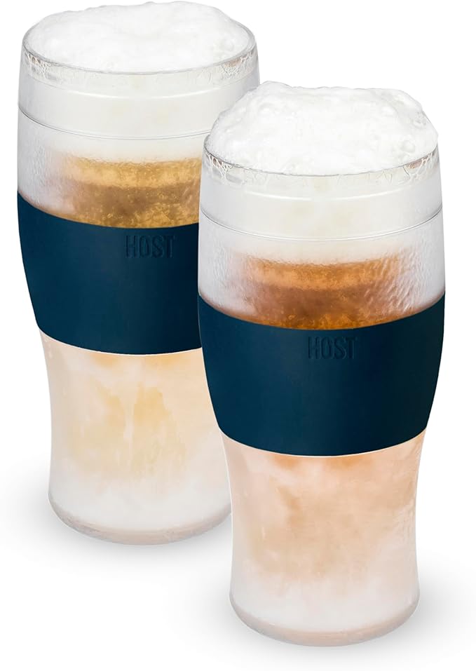 Host Freeze, Frozen Mugs, Freezable Pint Set, Beer Keep Your Drinks Cold, Double Walled Insulated Glasses, Tumbler for Ice...