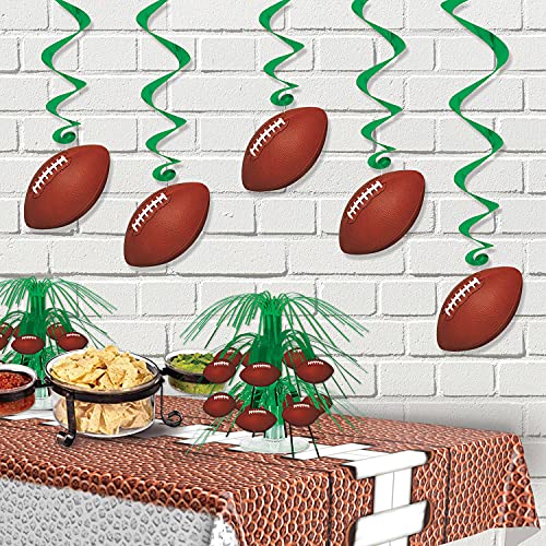Beistle Football whirls hanging decorators