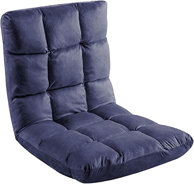 FLOGUOR Indoor 5-Position Adjustable Floor Chair with Back Support Folding Padded Gaming Sofa Chair, Lounge Chair for Adults Video Gaming, Perfect for Meditation, Reading QL050-NA