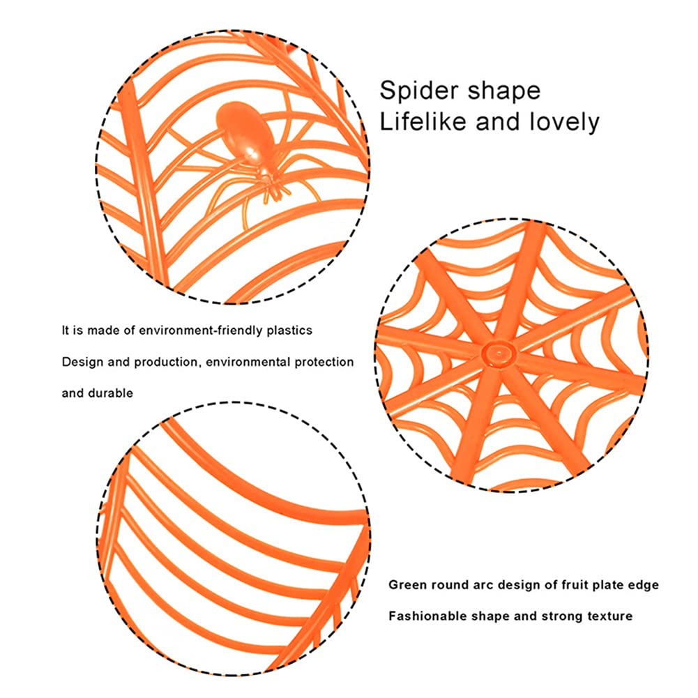 Spider Web Plastic Baskets & Bowls - Halloween Decorations - Trick or Treat Candy Holder - Party Decor