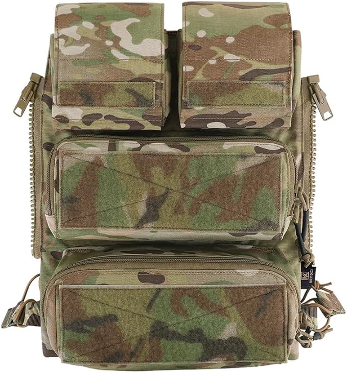 KRYDEX Tactical Modular Zip On Backpack for Vest JPC2.0 CPC AVS Zipper Molle Back Panel (MC)