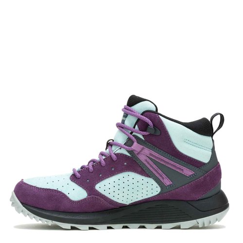 Merrell Women's Wildwood Mid Leather Waterproof Hiking Shoe, Frost Blue, 8.5