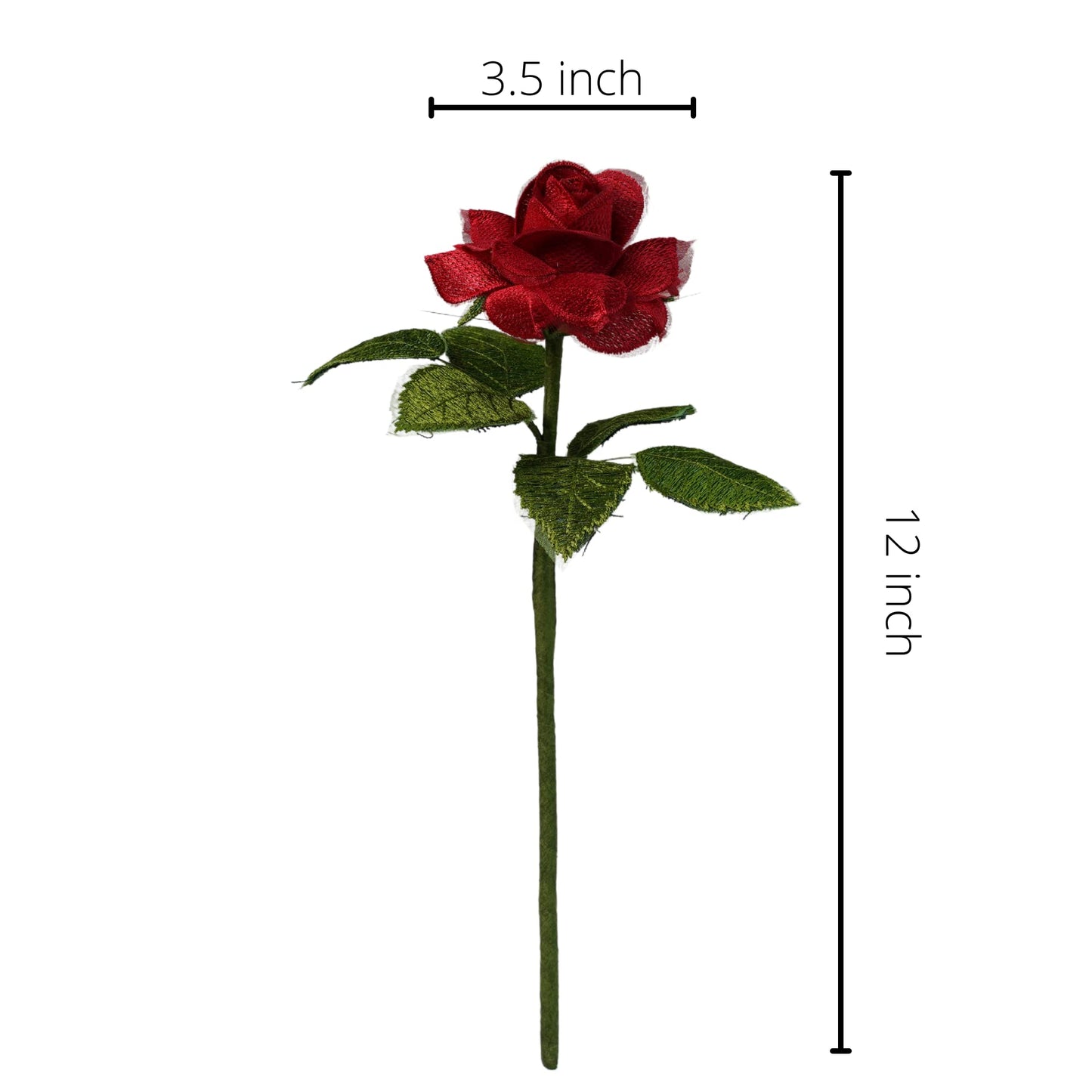 Camellia Bees Lace Rose 13th Anniversary Flower for her, 13 Years Wedding Anniversary, Handmade Flower Gifts for Wife Husband Couple (13th Lace)