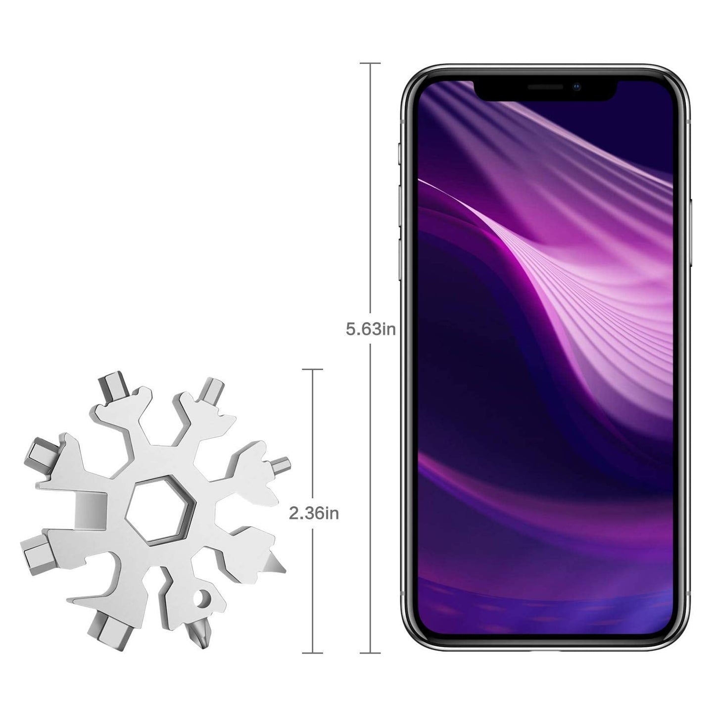 Stocking Stuffers for Adults Men, Christmas Gifts for Men Dad, 2 Pack 18 in 1 Snowflake Multitools Mens Stocking Stuffers, White Elephant Gifts, Tool Cool Gadgets