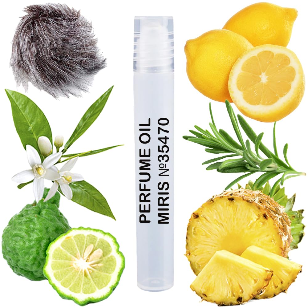 MIRIS No. 35470, Inspired by Chrome, Long-Lasting Perfume Oil for Men Roll-On, Rollerball 0.34 Fl Oz / 10 ml