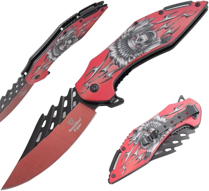 Snake Eye Tactical Folding Knife | Outdoor Survival Pocket Knife | Made of Stainless Steel Blade
