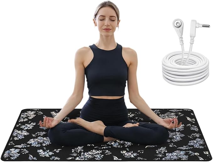 Grounding Mat,Earth Connected for Sleep, Energy,Balance,Grounding Pads with 15ft Cord,Indoor Grounding for Home,Office,Work（ 23.6"x13"）