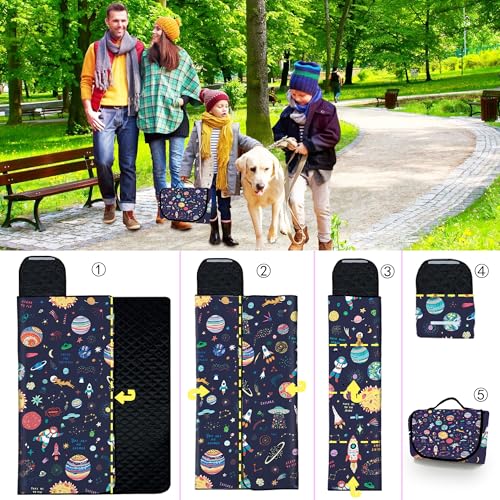 Extra Large Picnic Blanket Waterproof,80"x 80"Foldable Machine Washable Beach Blanket,Outdoor Blanket for 6-8 Adults,Suita...