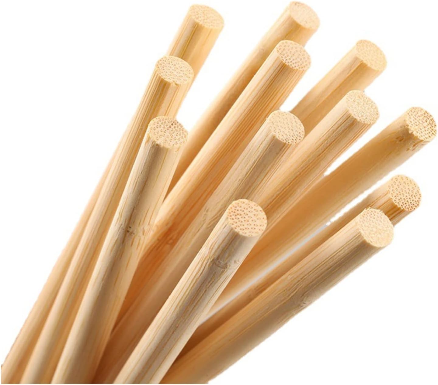 HOPELF 25PCS Wooden Dowel Rods - 3/8 x 12 Inch Bamboo Sticks for Crafts, DIYers