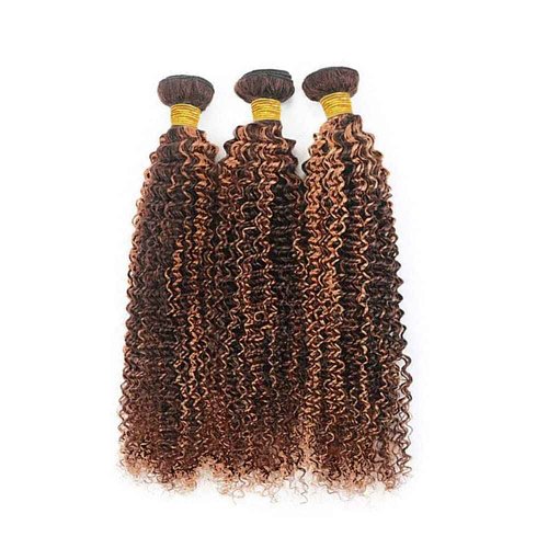 Habiliana Bundles Human Hair 20 22 24 Inch Jerry Curly Wave P4/30 Human Hair Bundles 11A Unprocessed Brazilian Virgin Quick Weave Hair Extensions for Black Women