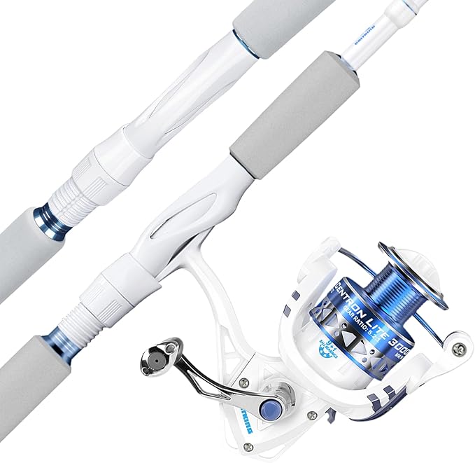 KastKing Centron Lite Fishing Rod and Reel Combo, IM6 Graphite 2Pc Blanks, Stainless Steel Guides with Ceramic Rings, Cont...