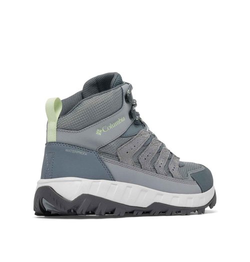 Columbia Womens Strata Trail Mid Waterproof, Titanium Grey Steel/Sage Leaf, 9
