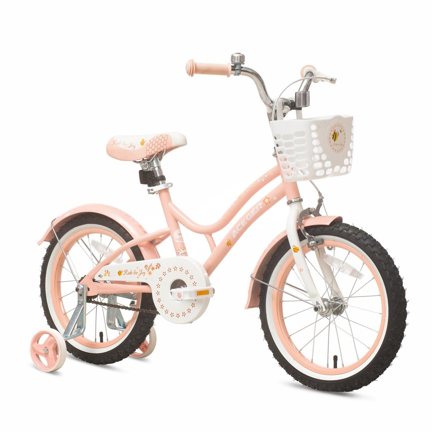 ACEGER Kids Bike for 7-14 Years Old, 16 18 Inch Girls Bike with Removable Training Wheels and Kickstand, 20 Inch Kid's Bicycle with Kickstand only, Adjustable Seat, Steel Frame & Dual Brakes