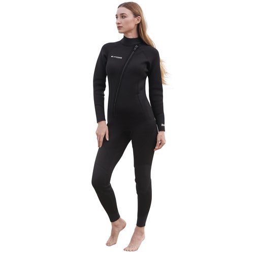 LayaTone 3mm Neoprene Front Zip Full Body Wetsuits for Men & Women - Perfect for Diving, Snorkeling, Surfing & More