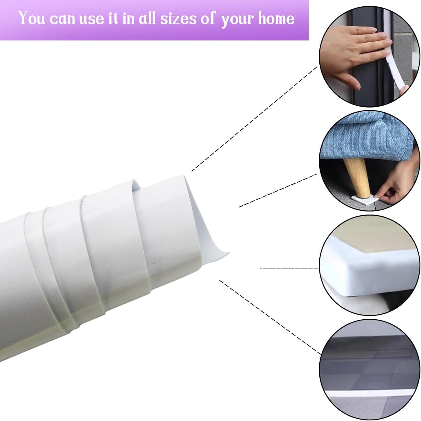 Closed Cell Neoprene Foam Rubber Sheet with Adhesive - 81 x 12 x 1/8 Inch Multi-Function Insulation, Soundproofing, and Weatherproof Foam Padding Easy Cut DIY, White
