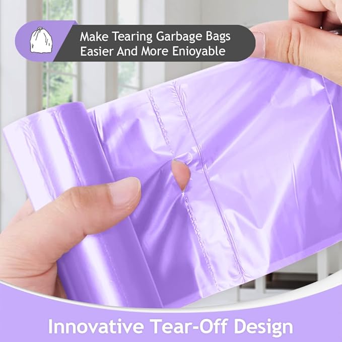 8 Gallon 200 Counts Clear Colorful Trash Bags Kitchen Garbage Bags by Teivio, fit 25-30Liter Bathroom Trash Can Bin Liners, Plastic Bags for home office kitchen，Multicolor