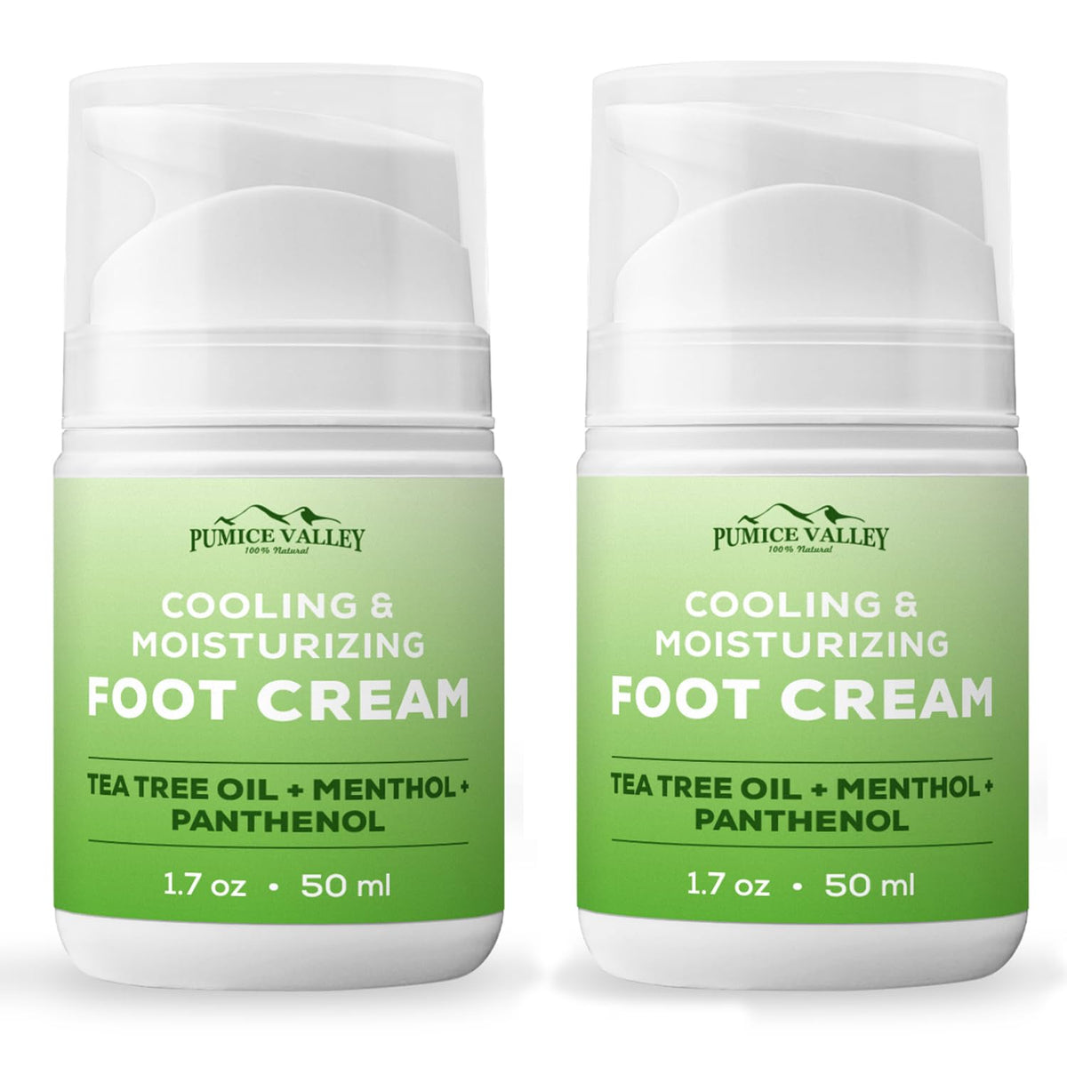 2 Pack Foot Cream for Dry Cracked Feet and Heels - Natural Moisturizer, Corn, Calluses Treatment - Skin, Body Lotion, Panthenol,