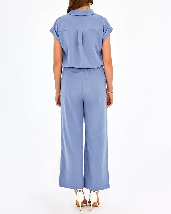 PRETTYGARDEN Womens 2 Piece sets Summer Cap Sleeve Tops Palazzo Pants Dressy Casual Vacation Travel Outfits Tracksuits