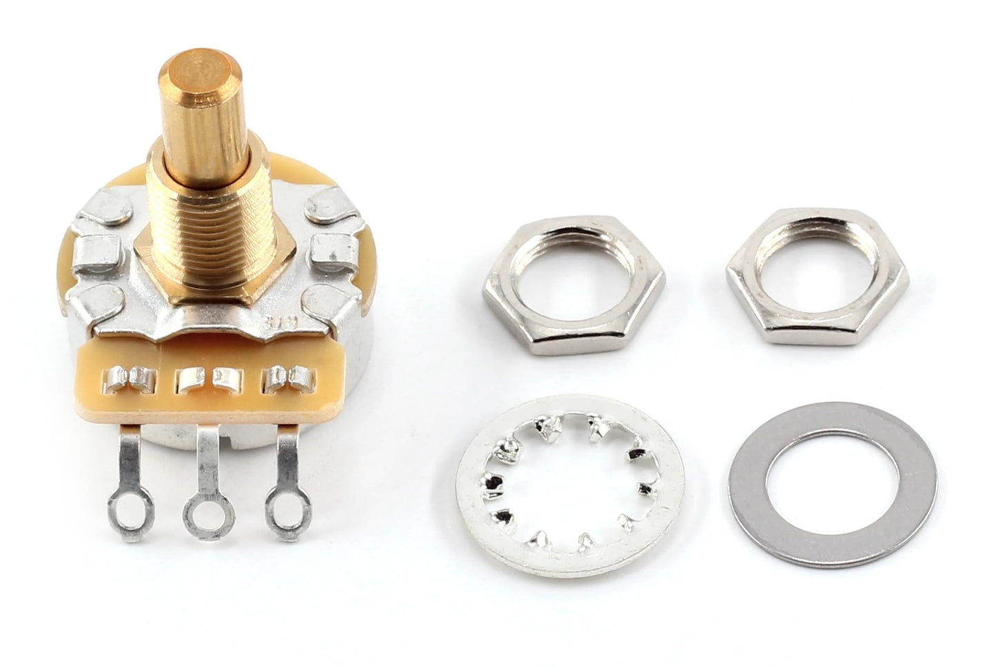 The Art Of Tone Custom Cts 500K Pot Short (3/8 Inch) Solid Shaft, 10% Audio Taper, 10% Tolerance, Pair (2X)