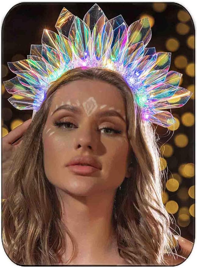 DRESBE Light Up Headband LED Headbands Glow Party Crown Hair Accessories for Women