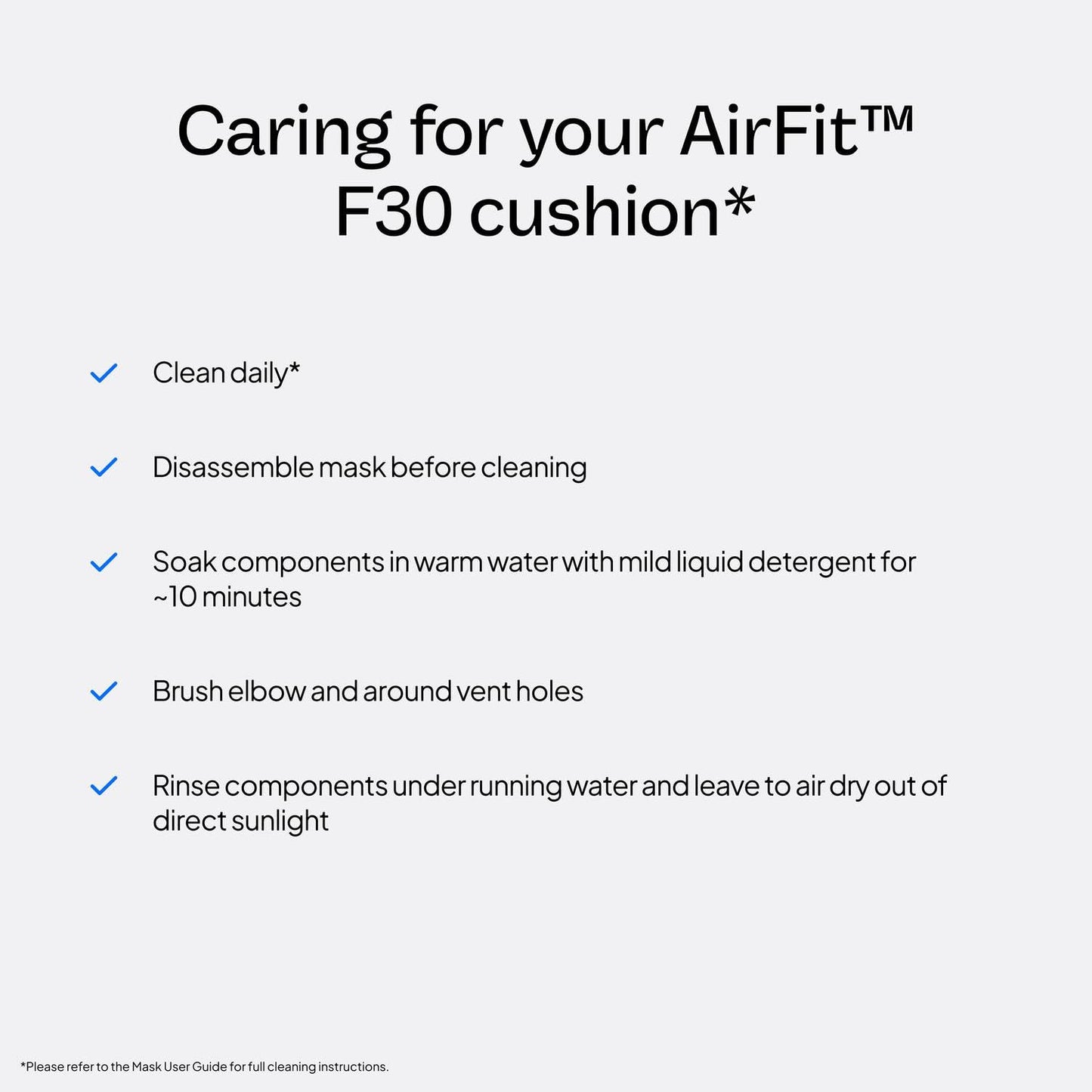 ResMed AirFit F30 Cushion - Replacement Cushion - Ultra Compact Cushion - Small