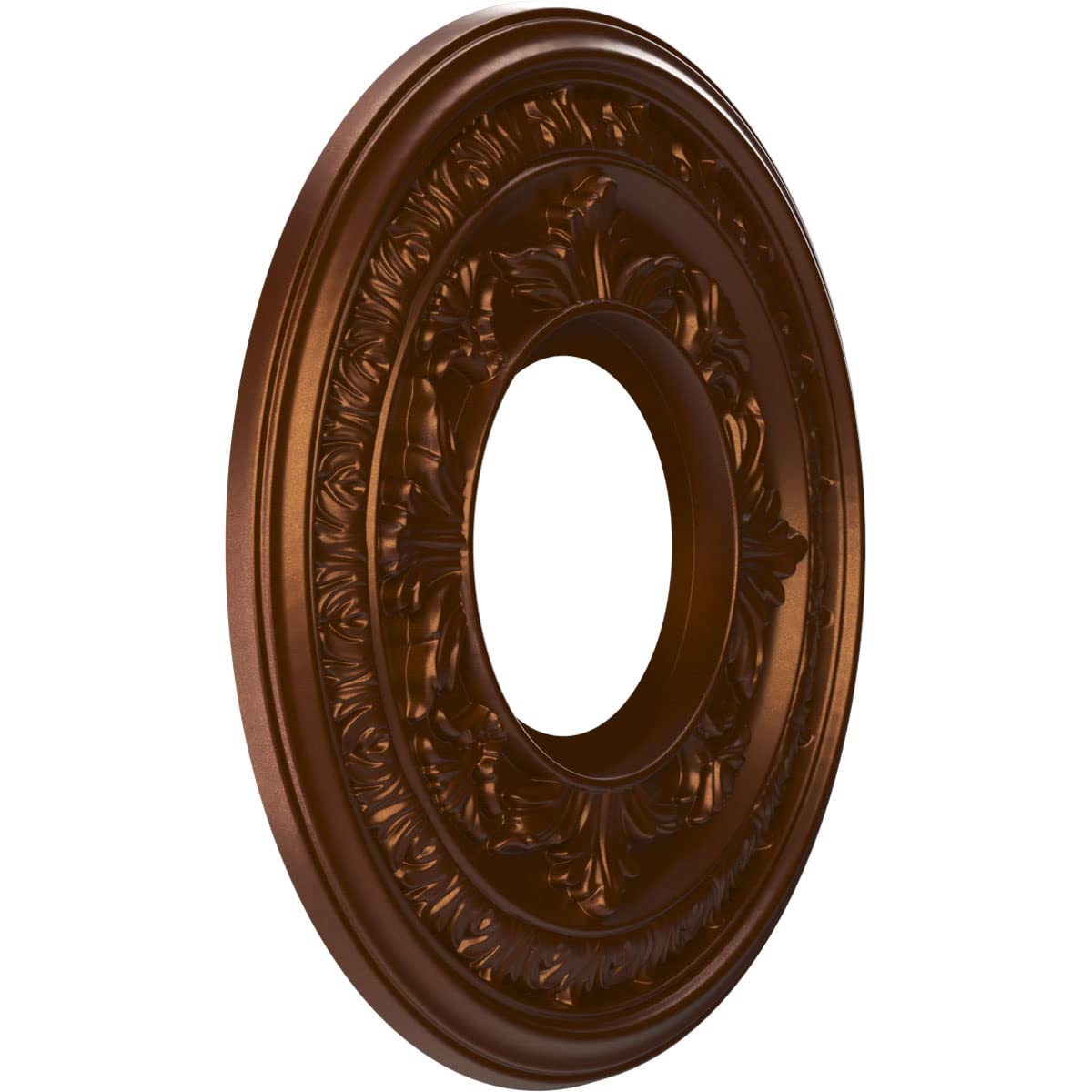Ekena Millwork Cmp10Bacdc Baltimore Thermoformed Pvc Ceiling Medallion (Fits Canopies Up To 4 1/4), 10Od X 3 1/2Id X 3/4P, Metal