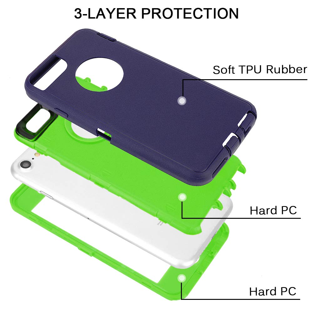 Maxcury For Iphone 6 Case, For Iphone 6S Case, Heavy Duty Shockproof Series Case With Built-In Screen Protector Compatible With