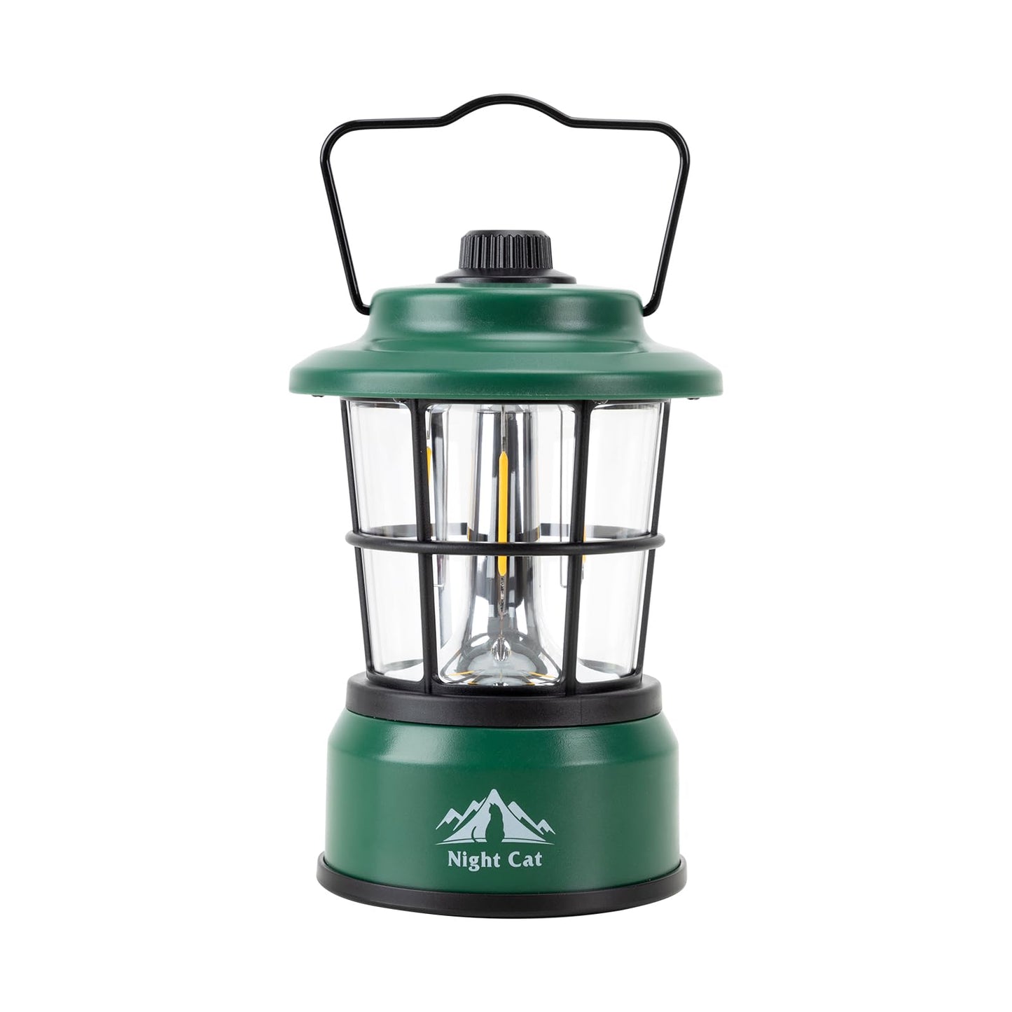 Night Cat LED Camping Lantern: Portable Outdoor Light for Camping Hiking Fishing Picnic Emergency 4xAA Battery Powered (Not Included)