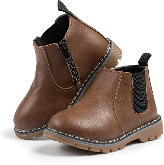 Zoolar Boys Girls High Top Combat Ankle Boots Kids Waterproof PU Leather Fall Boots Winter Warm Snow Outdoor Hiking Shoes ...