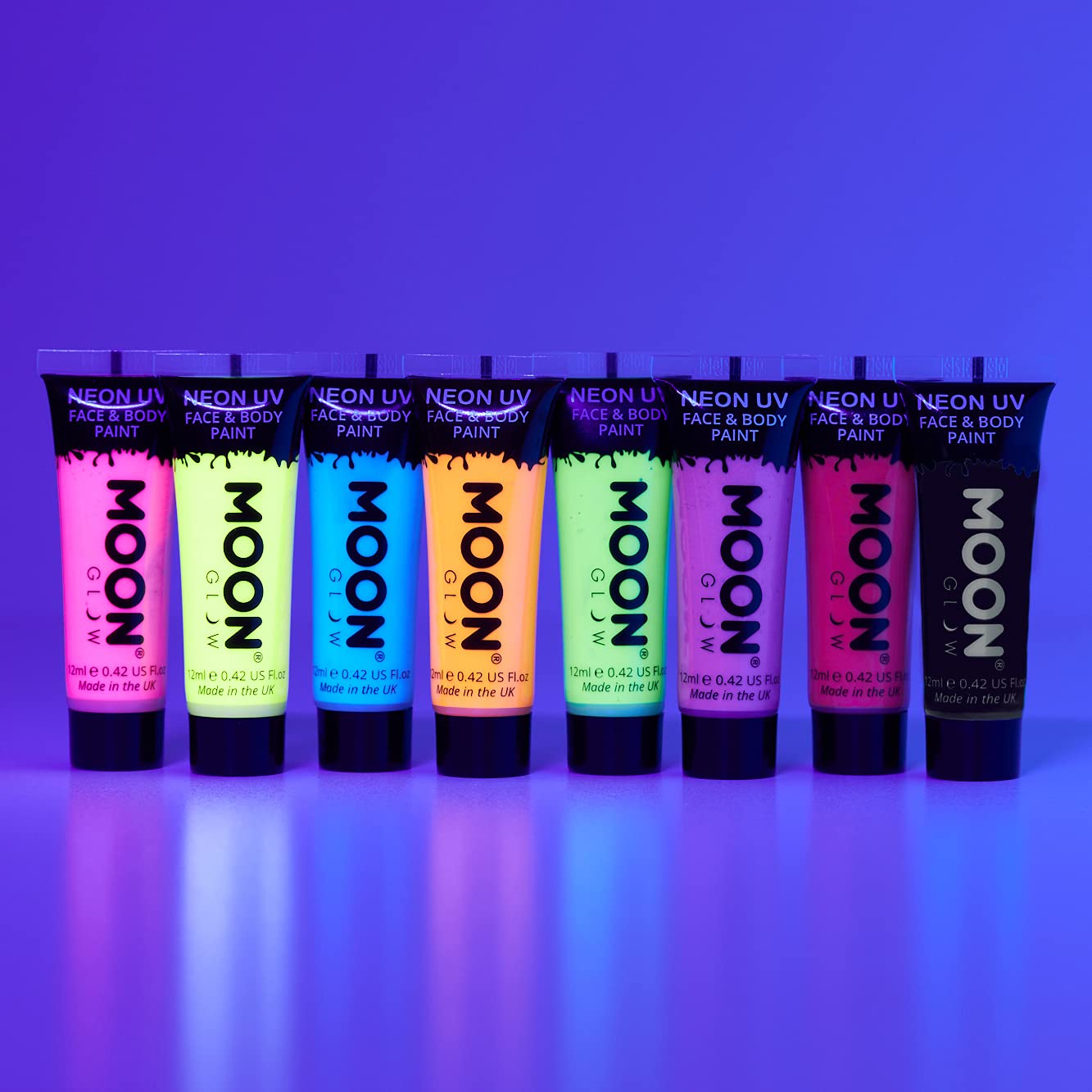 Moon Glow - 0.42oz Blacklight Neon UV Face & Body Paint - Pastel Orange