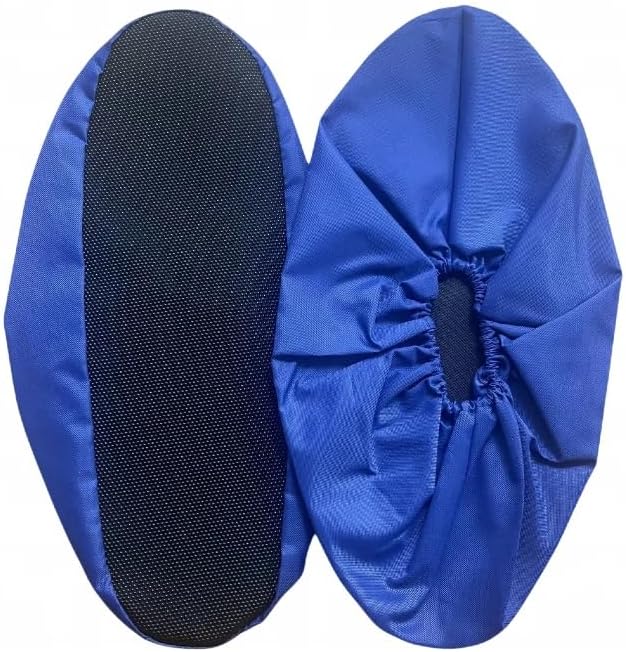 Jron 5 Pairs Premium Reusable Washable Shoe Cover Boot Covers for Contractors (5 Pairs | 9.5-11 For Shoes/US 8.5-10.5 For Boots, Blue)