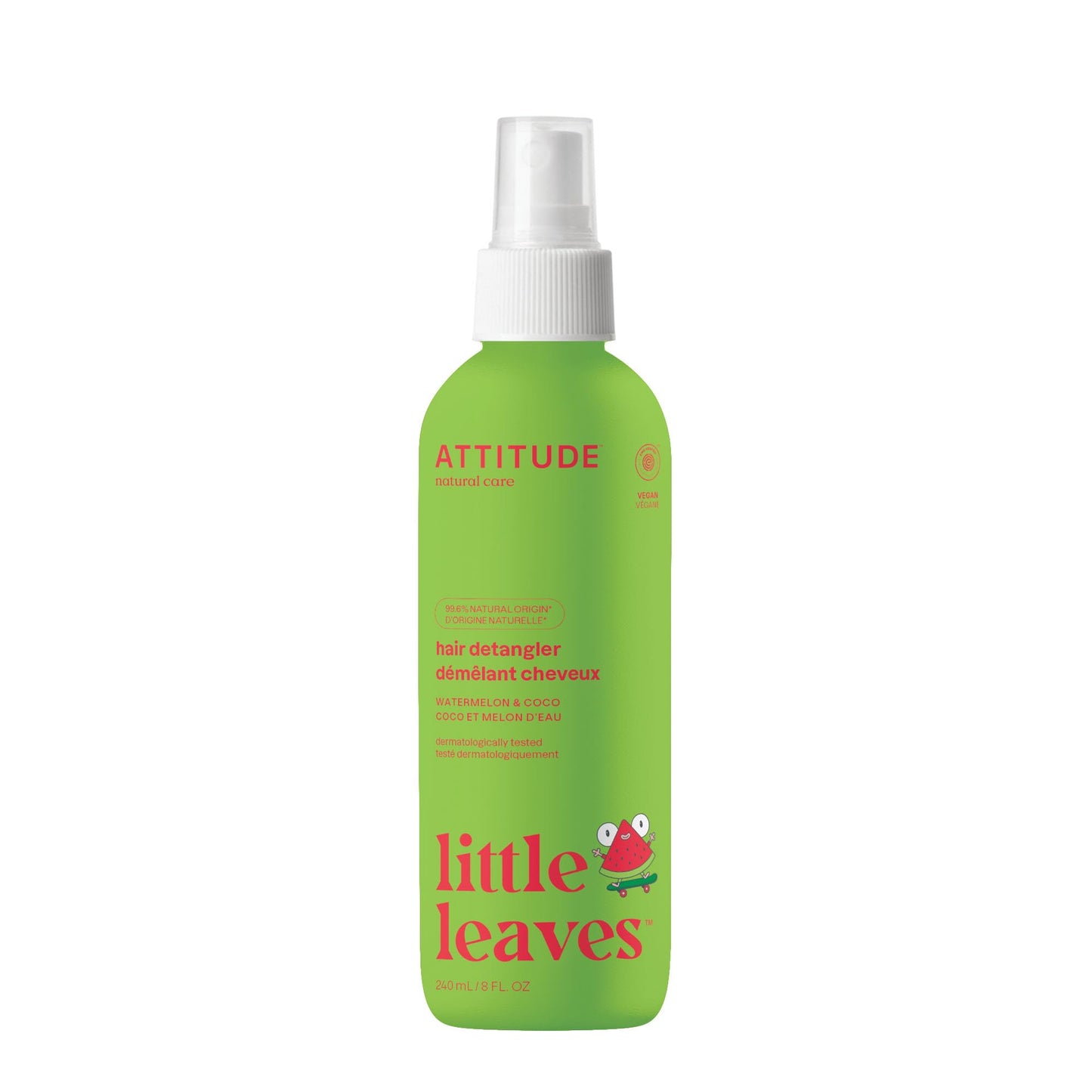 ATTITUDE Rinse-free Hair Detangler Spray for Kids, EWG Verified Leave In Product, Plant- and Mineral-Based Ingredients, Vegan, W
