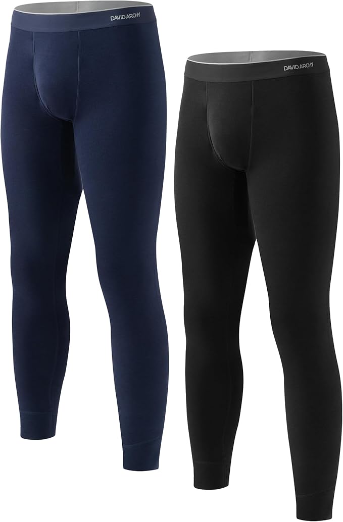 DAVID ARCHY Men’s Heavyweight Thermal Underwear for Extreme Cold, Perfect for Harsh Winter from -10°C to -5°C
