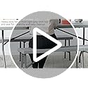 Office Star Resin Furniture for Indoor or Outdoor Use, 3-Piece Set, 2 Folding Benches and 6 Foot Table