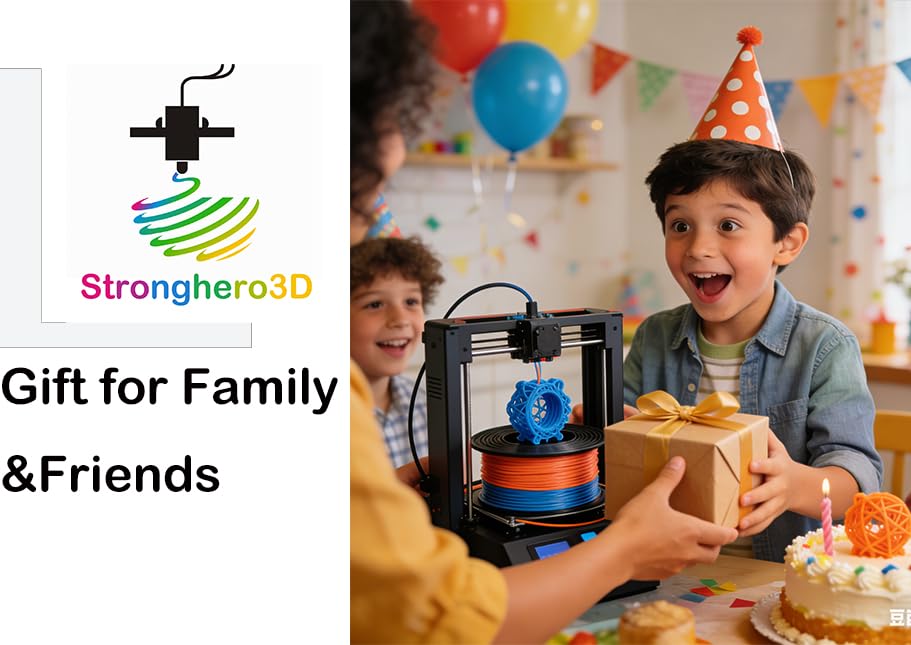 Stronghero3D PETG 3D Printer Filament 1.75mm,Gradient Multicolors,Dual Color Blue to Translucent,1kg(2.2lbs) Accuracy +/-0.05mm for ender3 Cr10