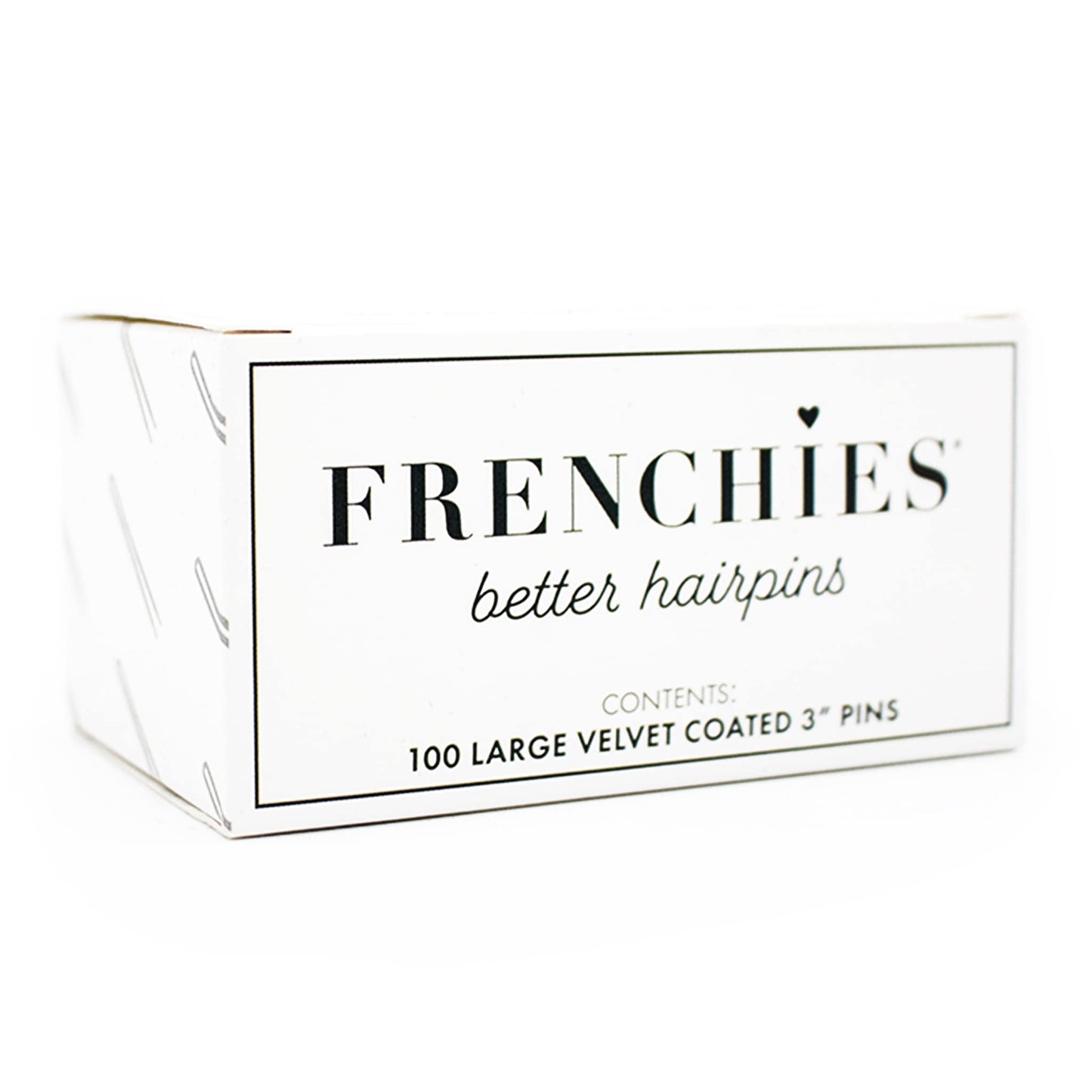 Frenchies French Twist Hair Pin, Ultra Flocked Extra Soft French Hair Pins for Women, Wedding, Updo Extensions, or Wig, 100 Coun