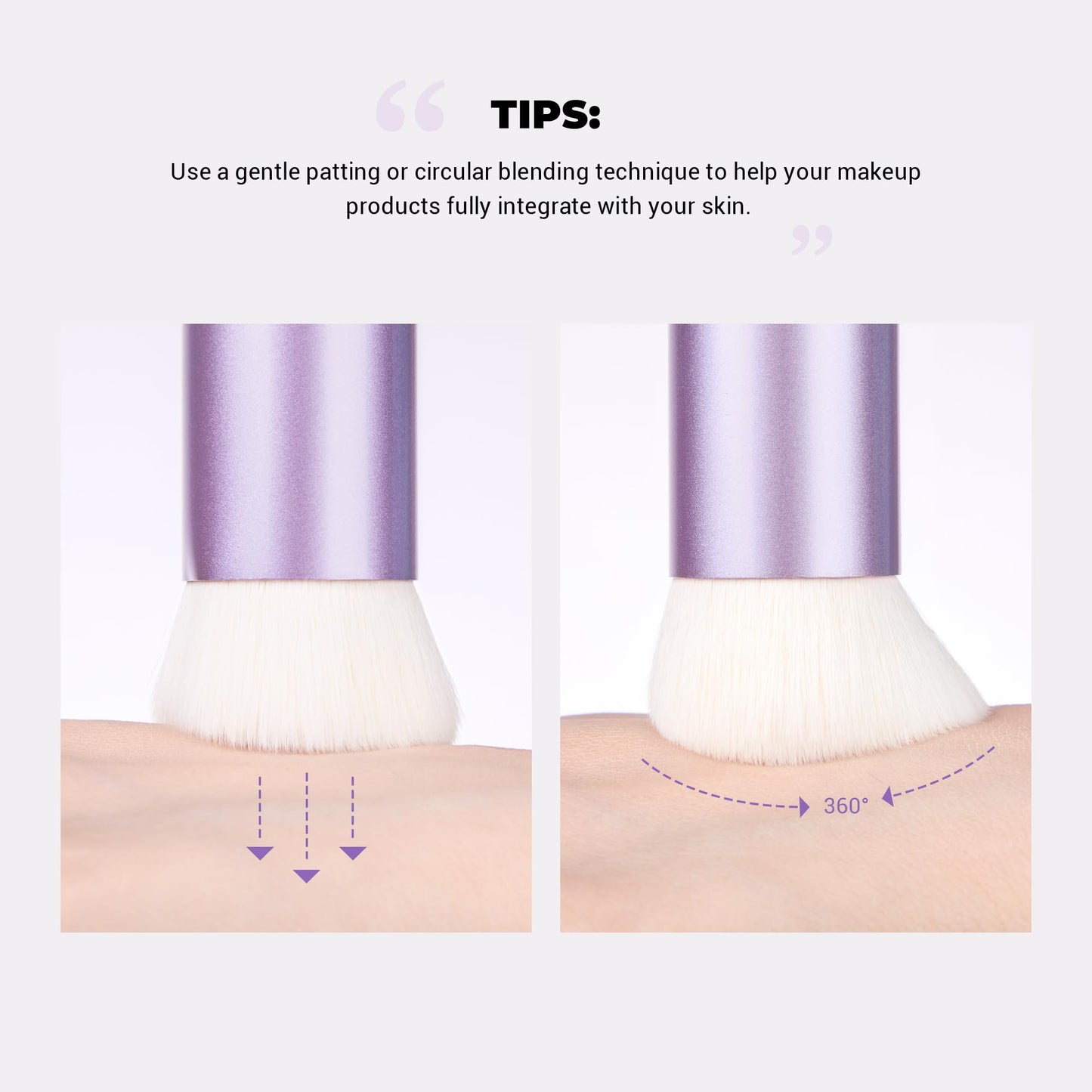 Jessup Foundation Brush for Liquid Makeup, Face Kabuki Makeup Brush for Contour Powder Blush and Bronzer, Ultra-Soft Fiber Perfe