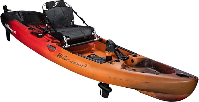 Old Town Ocean Kayak Malibu Pedal Kayak, Solo Sit-on-Top Pedal-Driven Recreational Kayak, 12 ft