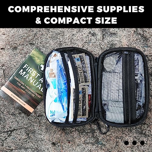 RHINO RESCUE First Aid Kit with Hemostatic Gauze, Waterproof Portable Emergency Medical Kit for Travel, Home, Car, College...