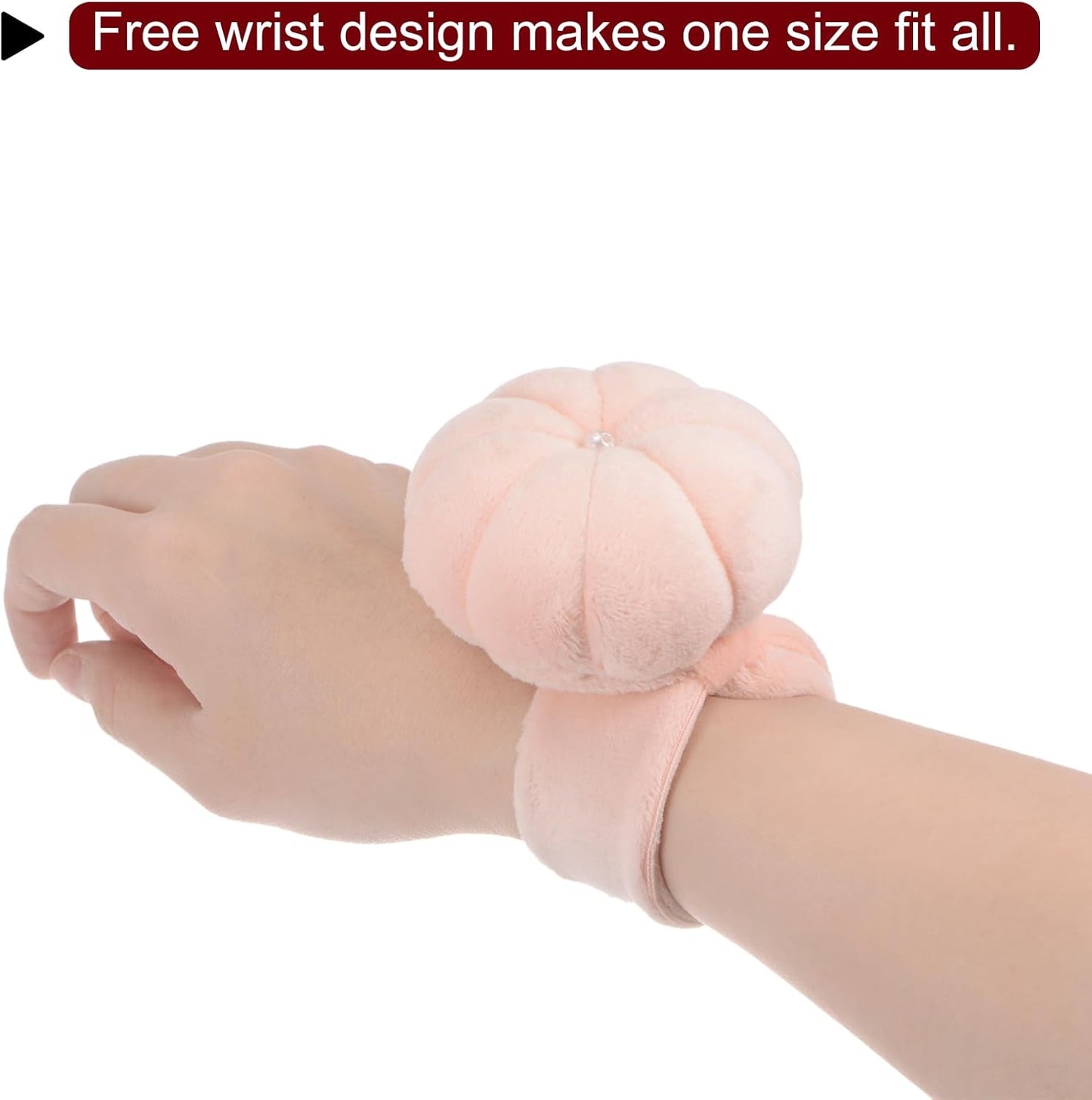 HARFINGTON Wrist Pin Cushions Band Sewing Needle Cushion Needle Holder Pincushions with Adjustable Strap Fit All Wrist Sizes for Sewing Quilting Needlework Crafts, Brown