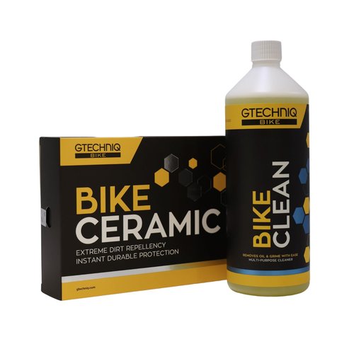 Gtechniq Ultimate Bike Clean & Protect Bundle - Ceramic Bicycle Protection Kit + Bike Cleaner Spray 1L - Prep Spray, Ceramic Protector, Applicator, Microfiber Cloth, Non-Toxic Bike Cleaning Spray
