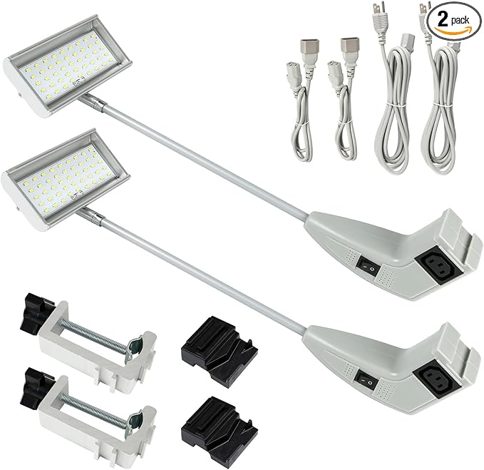 SUNLITOPTO Trade Show Lights LED Display and Exhibit Arm Lighting, Connectable Tradeshow Lights Included Clamps, Mounting ...